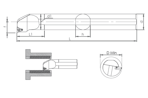 SI 16-IR/IL ISO İç Çap Diş Açma Takımları