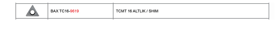 BAX TCMT 16 ATLIK / SHIM
