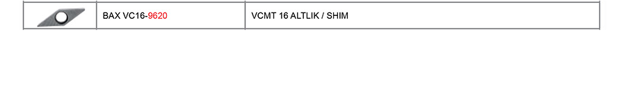 BAX VCMT 16 ATLIK / SHIM