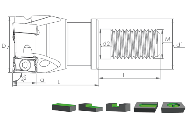 MT90 LNEX / LNMX 1006 UCA UYGUN MODUL FREZELERİ