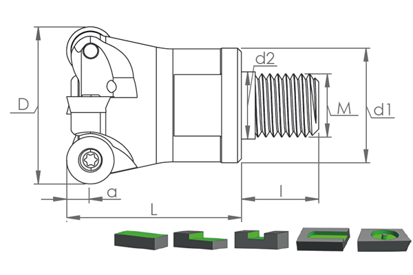 MT RPMT / RPGT 1204 UYGUN MODUL FREZELERİ