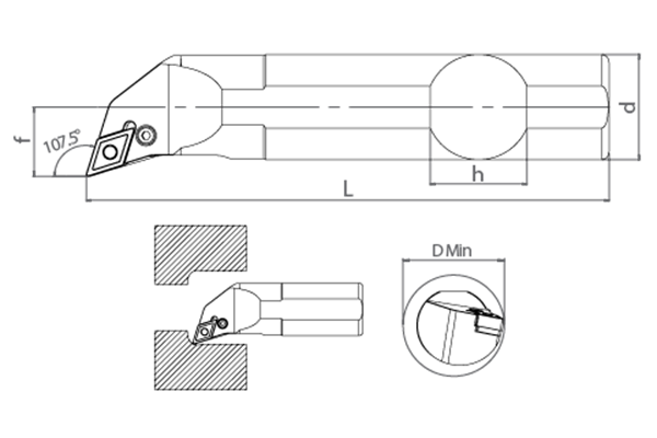 PDQN DNM-15 UÇ BAĞLAYAN DELİK İÇİ TORNA KATERİ