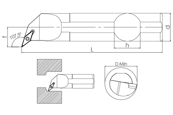 SVQB VBM-16 UÇ BAĞLAYAN DELİK İÇİ TORNA KATERİ