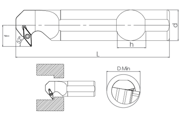 SVXB VBM-11 UÇ BAĞLAYAN DELİK İÇİ TORNA KATERİ