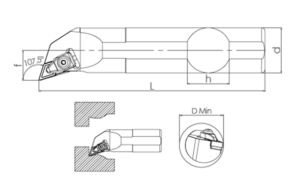 TDQN DNM-15 UÇ BAĞLAYAN DELİK İÇİ TORNA KATERİ